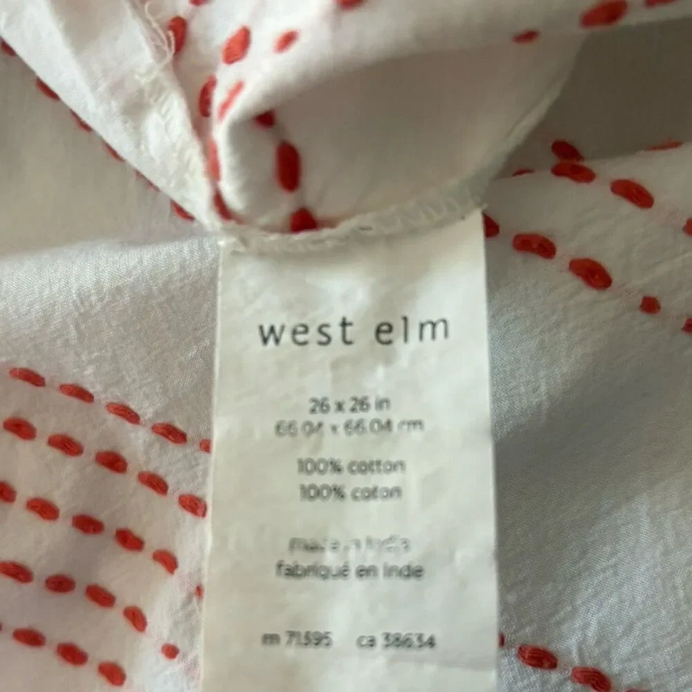 West Elm Pillow Shams 26 x 26